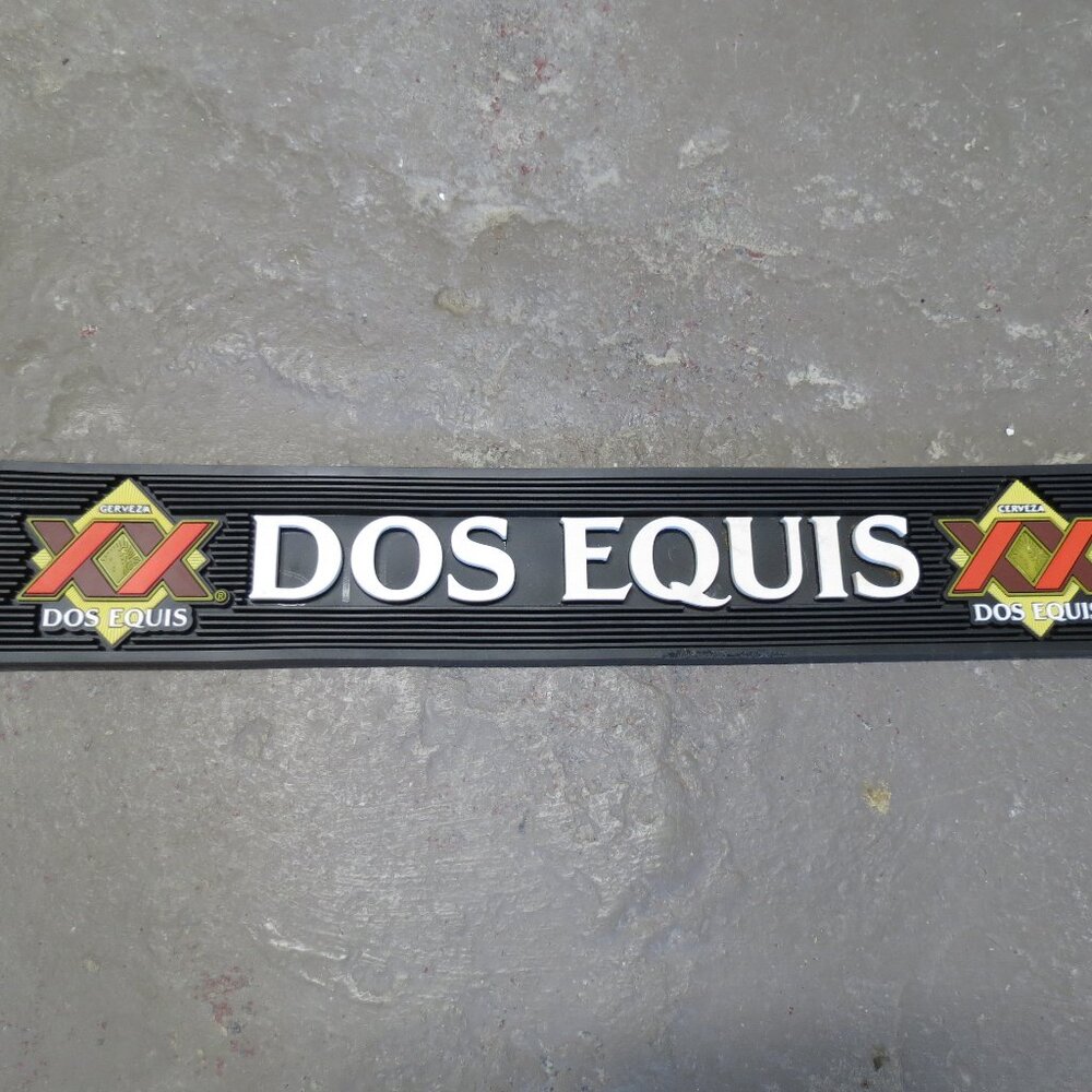 Dos Equis XX Cerveza Beer 20.5x3.5" Bar Rail Mat